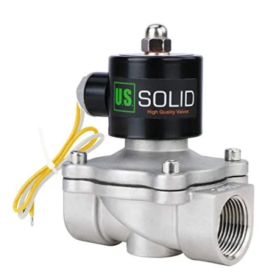 Imagen de U.S. Solid 220V AC 1&quot; G Válvula De Solenoide Eléctrica Acero Inoxidable Normalmente Cerrado Solenoid Valve Impulsado Directamente para Agua Aire Aceite Diesel Viton Material del sello
