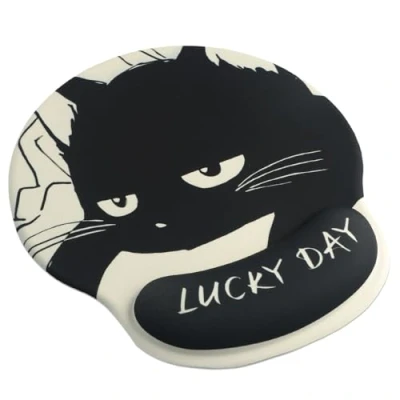 Imagen de Wisebom Alfombrillas de ratón, Alfombrilla Ratón con Reposamuñecas Mouse Pad Ergonómica Apoyo Mousepad Memory Foam Gaming para Trabajadores Y Jugadores
