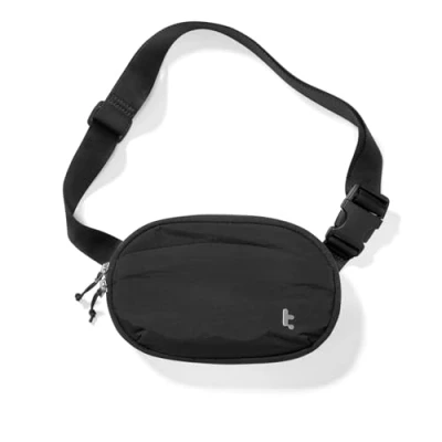 Imagen de tomtoc Bolso Bandolera Mujer con Protección RFID, 1,5 L Riñonera Mujer, Impermeable Ligero Pequeño, de Pecho Uso Diario, Portátil Viaje, Negro