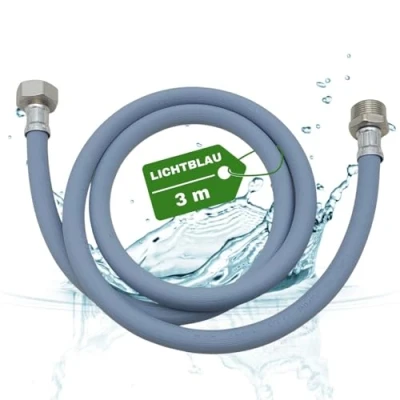 Imagen de LICHTBLAU Alargador de manguera entrada I 3 m con rosca metal para lavavajillas lavadora conexión 3/4 pulgadas agua universal Fabricante independiente