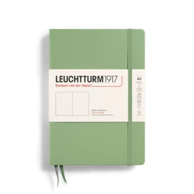 Imagen de LEUCHTTURM1917 361585 Libreta de notas Medium (A5) tapas duras, 251 páginas numeradas, sage, lisa
