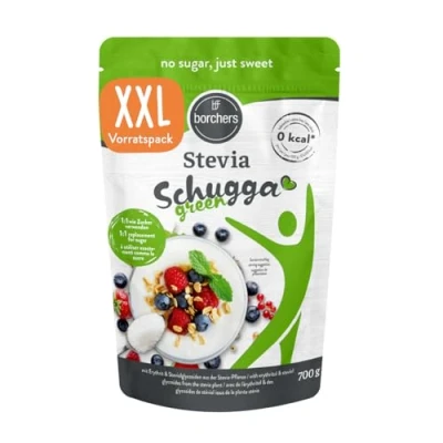 Imagen de borchers Dulzura dispersa cristalina de stevia, con eritritol, sin calorías, rebaudiósido A, alternativa azúcar, edulcorante 700 g