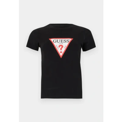 Imagen de Guess Jeans SLIM Iconic Camiseta estampada, Mujer, Talla: XL, Jet black