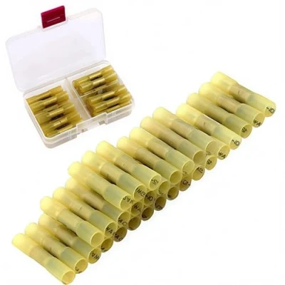 Imagen de CESFONJER 30 Pcs 12 10AWG del Calor a tope conectores de cable eléctrico Kit, Seal Shrink Terminales eléctricos, Impermeable Alambre con el Caso Práctico Aislados para.
