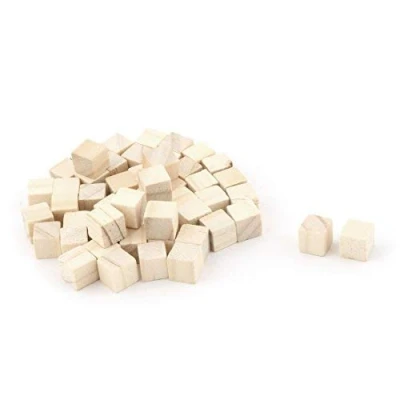 Imagen de Namvo 250PCS Cubos de Madera 10mm Bloques Cuadrados para la fabricación Rompecabezas, artesanías y proyectos Bricolaje