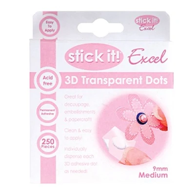 Imagen de Stick it Docrafts 3D Transparente Dots Medio 9 mm (sti45321)