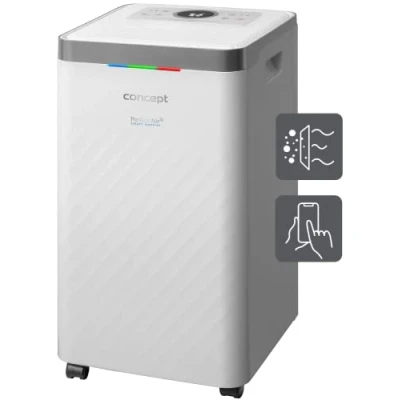 Imagen de Concept OV2012 Deshumidificador con purificador de aire, 210 W, control táctil, sistema filtración cuádruple, filtro carbón activo, temporizador, 4 modos funcionamiento, mediante