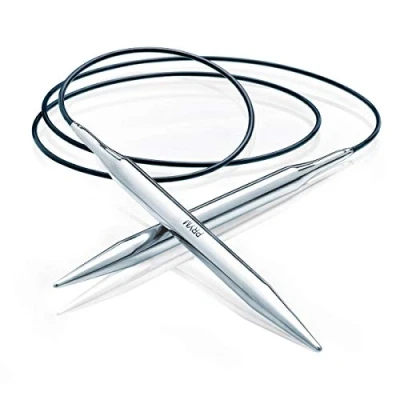 Imagen de Prym KnitPro 212236 Agujas de tejer circulares (latón, 100 cm, 10 mm), color plateado