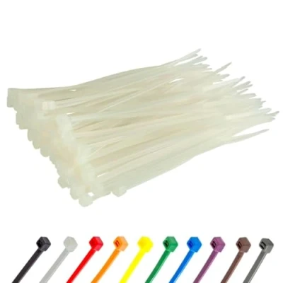 Imagen de Gocableties Bridas plastico blancas para cables 100 Piezas 250 mm x 2,5 Resistentes a los rayos