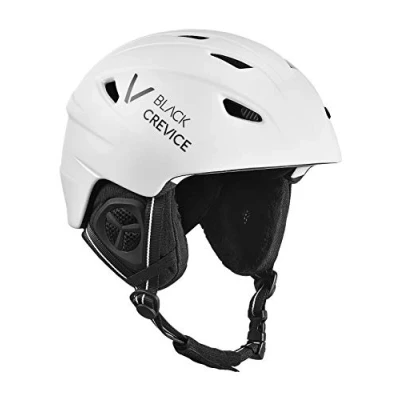 Imagen de BLACK CREVICE Casco de esquí Streif I a Prueba Golpes con diseño Deportivo Unisex Snowboard Ventilación Activa Talla Ajustable (XS, Blanco Mate)