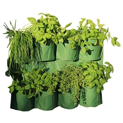 Imagen de Haxnicks Maceta de Jardín Pared para Hierbas Jardinera Vertical un Lliving Uso Interior o Exterior Urbano, balcón, terraza Verde, 60 cm Ancho x 48