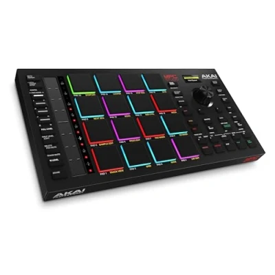Imagen de Akai Professional MPC Studio Controlador MIDI, caja de ritmos con 16 pads RGB sensibles a la velocidad, software MPC, banda táctil asignable y pantalla LCD