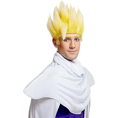 Imagen de Funidelia Peluca de Son Gohan Dragon Ball para hombre Gohan, Bola Dragón, Anime Accesorios adultos, accesorio disfraz Amarillo
