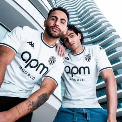 Imagen de Kappa Gara AS Monaco Third Replica Equipación de clubes, Hombre, Talla: Large, Grey silver/grey dark