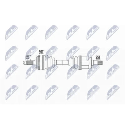 Imagen de NTY NPW HD 031 Árbol de transmisión Eje delantero, izquierda Caja cambios manual HONDA: CIVIC 7 Hatchback