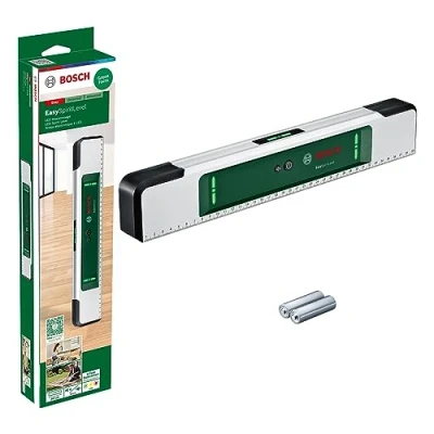 Imagen de Bosch nivel de burbuja EasySpiritLevel (concepto LED intuitivo, asistencia acústica, indicación ángulo reducido +/ 3, precisión 0,1 a 0, 90, 180 y 270, escala estampada, en caja)