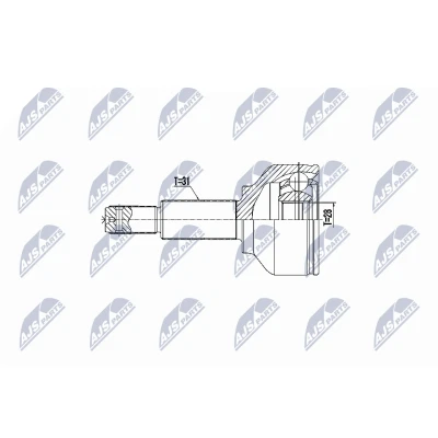 Imagen de NTY NPZ FR 052 Junta Homocinética Eje delantero, derecha, izquierda con circlip en la parte trasera FORD: Transit V363 Furgón norauto,