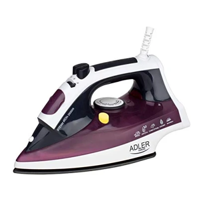 Imagen de ADLER AD 5022 Plancha de Vapor para Ropa, Suela Acero Inoxidable, Vertical, Golpe Vapor, Auto Limpieza, Anti Goteo, 7 Funciones, Apagado automático, 3000W