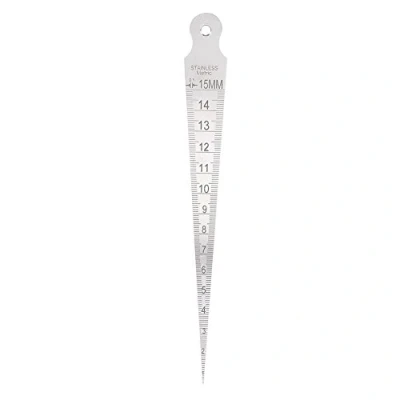 Imagen de Medidores de Espesor, 1 15mm Regla Acero Inoxidable, Medidor Cónico para Inspección Soldadura, Herramienta Medición Métrica Imperial, Cónica