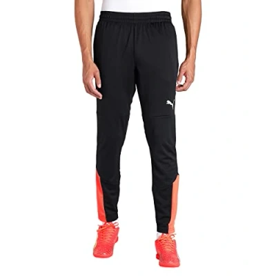 Imagen de Puma Individualfinal Training Pants Pantalones deportivos, Hombre, Talla: Large, black fiery coral