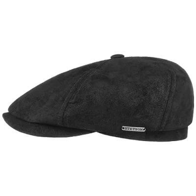 Imagen de Stetson Gorra de Piel Vintage McCook Mujer/Hombre Gorro Ivy con Visera, Forro Invierno Otoño Primavera Verano Verano/Invierno L (58 59 cm) marrón Oscuro