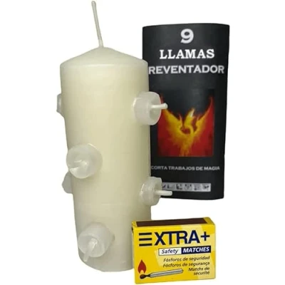 Imagen de LCL velas VELON 9 Llamas Color Blanco