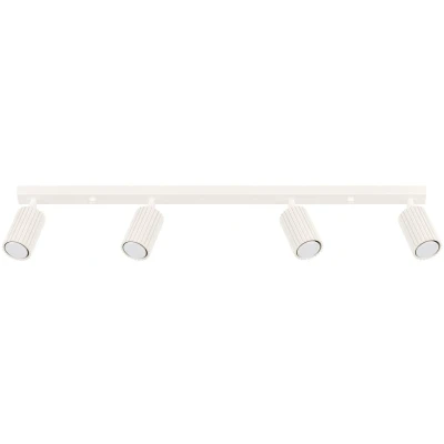 Imagen de SOLLUX LIGHTING Downlight de techo carbono, beige, longitud 81 cm, aluminio, 4 luces.