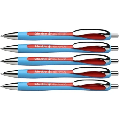 Imagen de Schneider 132502 Slider Rave XB Bolígrafo (lote de 5 unidades), color rojo