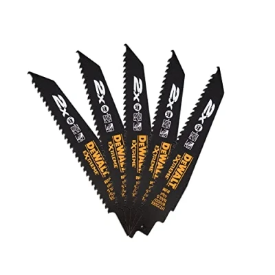 Imagen de DeWalt DT2300L QZ Hoja de sierra sable bi metal Extreme 2x demolición, longitud: 152 mm, paso diente: 0, 6 mm para madera y clavos