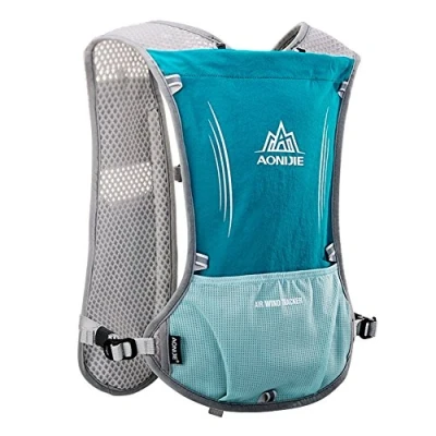 Imagen de AONIJIE 5L multifunción Mochilas de hidratación, Ideal para Deportes al Aire Libre Acampadas Ciclismo Carreras Alpinismo o Senderismo (Azul claro)