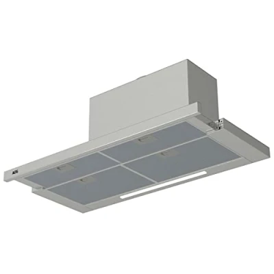 Imagen de AEG DPE5960M Campana Extractora Extraíble, 90 cm, 3 Velocidades + Intensiva, Potencia Máxima 660 m3/h, Nivel de Ruido 60 dB(A), Panel Incluido, Luces LED, Inox, Clase A, Fabricado en UE