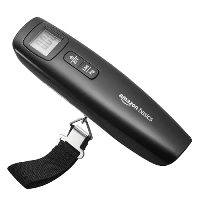 Imagen de Amazon Basics Báscula Digital para Equipaje, Negro, Talla única