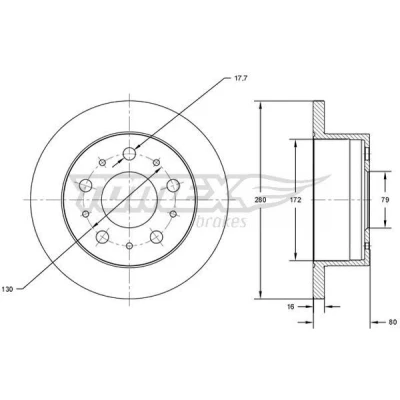 Imagen de Disco de freno TOMEX Brakes TX 71 38