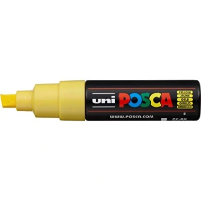 Imagen de Marcador de pintura Uni ball PC 8K Posca Amarillo, 6 unidades
