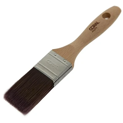 Imagen de Coral 31712 Aspire Brocha profesional de corte recto firme 1.5 pulgadas con perfil plano para un acabado ultra suave y preciso emulsión comercial o mango madera FSC brillante