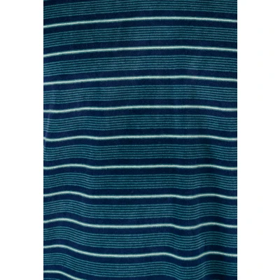 Imagen de Damart Pijama de terciopelo a rayas mezcla algodón para hombre, azul, XL