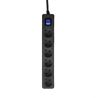 Imagen de Regleta 6 enchufes schuko 1,5m con interruptor 7hsevenon