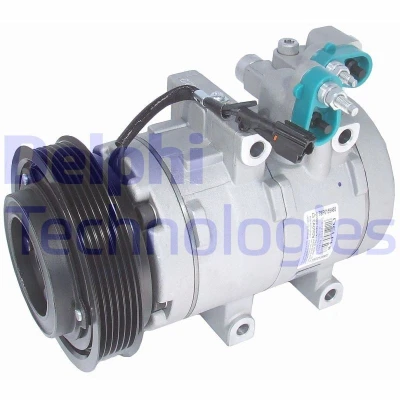 Imagen de DELPHI TSP0159480 compresor de Aire Acondicionado Visteon HS17 PAG 46 con aceite HYUNDAI: Santa Fe I, Trajet, XG