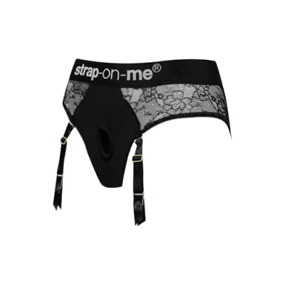 Imagen de strap on me Diva Arnés Encaje y Microfibra Lencería Sexy para Compatible con Todos los Consoladores Ventosa Talla S