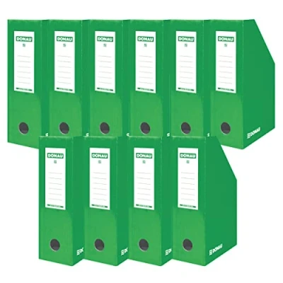 Imagen de OFFICER PRODUCTS DONAU 7648101 06FSC Archivador de cartón (10 unidades), color verde