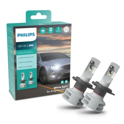 Imagen de Philips automotive lighting Ultinon Pro5100 LED lámpara para faros de coche (H4), 160%, 5.800K, set 2