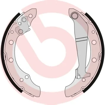 Imagen de BREMBO S 85 508 Zapatas de freno 200 40 con palanca mano SEAT: TOLEDO 1, SKODA: Fabia 1 Combi