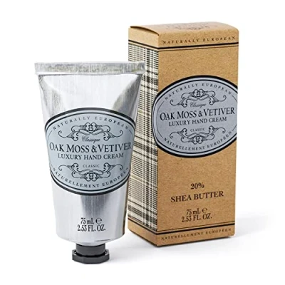 Imagen de Naturally European Oak Moss and Vetiver Hand Cream, with Shea Butter to Moisturise Protect Skin, Earthy Floral Scent, for All Skin Types 75ml