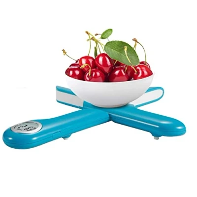 Imagen de Camry básculas de cocina plegables, digitales, electrónicas, 5KG / 1g, pantalla LCD, con función tara (AZUL)