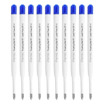 Imagen de Westcott E 733492 00 Minas de bolígrafo G2 XB 1,4 mm en paquete 10 unidades, compatible con ISO Standard G2, tinta azul indeleble,