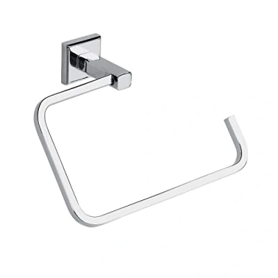 Imagen de GEDY Toallero de Anillo Colorado Acero Inoxidable y Cromado, Colgante Toallas, fijable con Tornillos incluidos o Pegamento, Peso soportado 7 kg, 13,3 x 20 6,5 cm