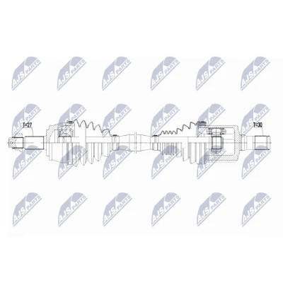 Imagen de NTY NPW CH 042 Árbol de transmisión Eje delantero, izquierda 972 JEEP: Renegade SUV