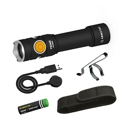 Imagen de Armytek Prime C2 Pro Lámpara LED (2230 lúmenes, magnética, recargable por USB, luz blanca cálida, para uso diario)