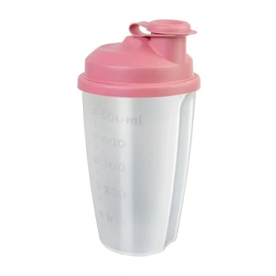 Imagen de Westmark Dispensador de aderezos/Shaker con Escala medición, Disco mezclador extraíble y Boquilla cerrada, Capacidad: 0,5 l, Plástico, Sin BPA, Mezcla, Color: translúcido/rosa, 2435227P