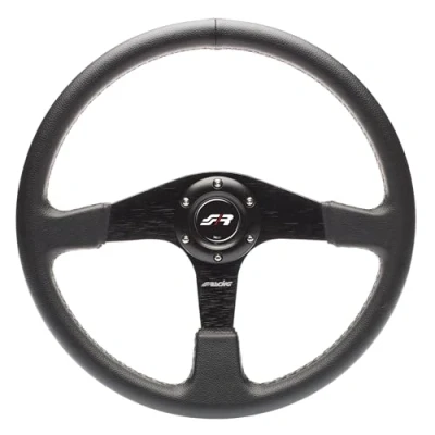 Imagen de Simoni Racing Volante Deportivo Defender 380mm Cuero Ecológico Negro